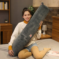 HKM-872467 Removable and Washable Rabbit Plush Cylindrical Pillow - 100cm Height, Multiple Colors Available