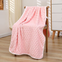 HKM-872595 Soft Absorbent Coral Fleece Bath Towel in Milky White, Light Gray, Pink, Sky Blue, Light Green