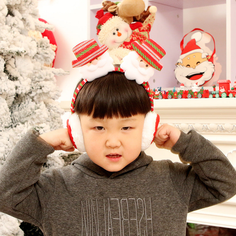 HKM-872787 Christmas-Themed Flexible Headband Earmuffs for Adults and Children - Various Fun Styles