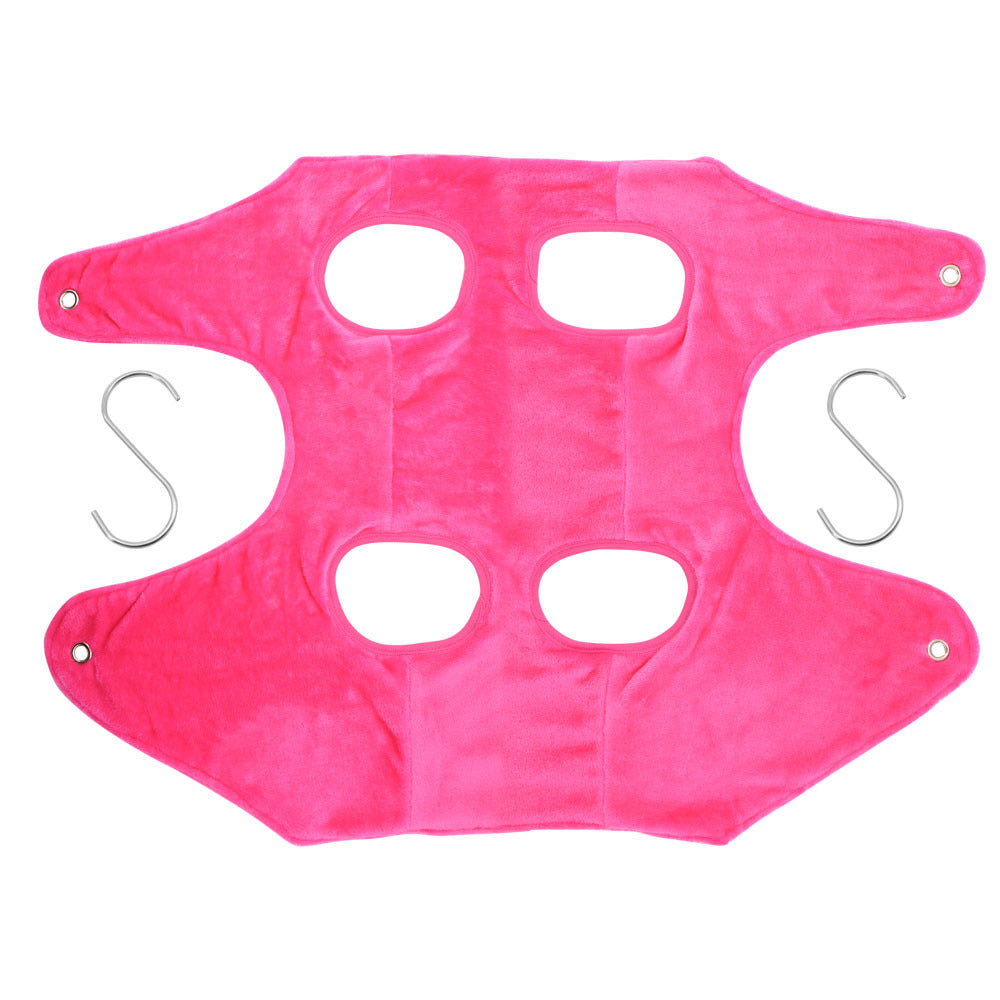 HKM-872851 Pet Grooming Hammock Helper Restraint Bag - Soft Falai Velvet, Available in Blue, Rose Red, Gray, Sizes S/M/L