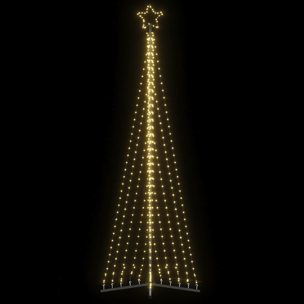 HKM-872979 LED Christmas Tree with 495 Warm White LEDs, 300.5 cm Height, 8 Lighting Effects for Indoor and Outdoor Decor