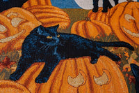 HKM-873171 Halloween-Inspired Cotton and Polyester Tassel Line Blanket for Sofa, Bed, and Window Sill
