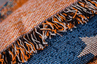 HKM-873171 Halloween-Inspired Cotton and Polyester Tassel Line Blanket for Sofa, Bed, and Window Sill
