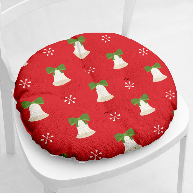 HKM-873235 Festive Round and Square Cotton and Linen Chair Cushions - Various Christmas Designs