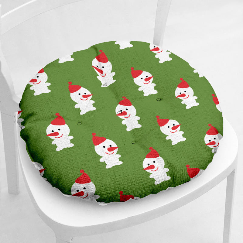 HKM-873235 Festive Round and Square Cotton and Linen Chair Cushions - Various Christmas Designs