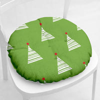 HKM-873235 Festive Round and Square Cotton and Linen Chair Cushions - Various Christmas Designs
