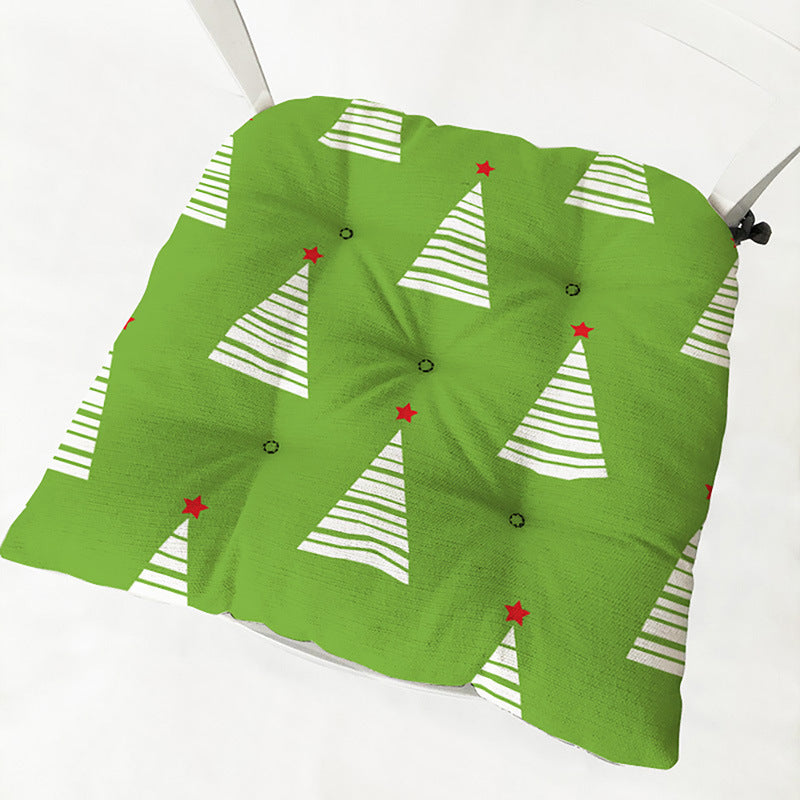 HKM-873235 Festive Round and Square Cotton and Linen Chair Cushions - Various Christmas Designs