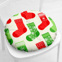 HKM-873235 Festive Round and Square Cotton and Linen Chair Cushions - Various Christmas Designs