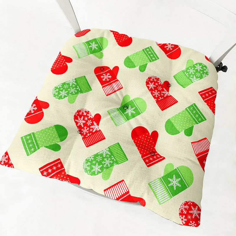 HKM-873235 Festive Round and Square Cotton and Linen Chair Cushions - Various Christmas Designs
