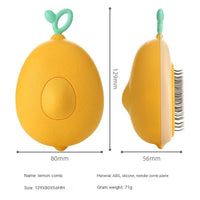 HKM-873427 Avocado-Shaped Pet Grooming Brush with Stainless Steel Needles for Effective Fur Removal and Massage