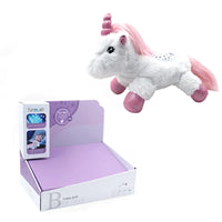 HKM-873427 Unicorn Pillow with Light, Music & Projection - Plush Toy for Kids and Babies