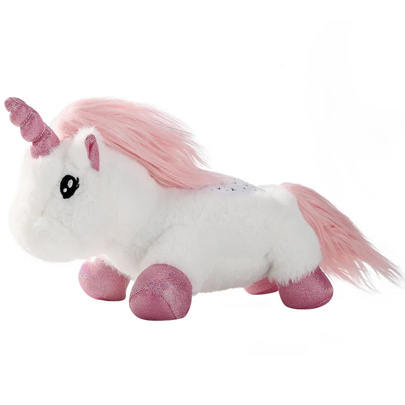 KTX-873427 Unicorn Pillow with Light, Music & Projection - Plush Toy for Kids and Babies