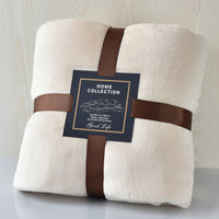 HKM-873491 Cozy Solid Color Flannel Blanket for Comfort and Warmth