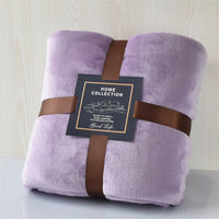 HKM-873491 Cozy Solid Color Flannel Blanket for Comfort and Warmth