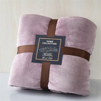 HKM-873491 Cozy Solid Color Flannel Blanket for Comfort and Warmth