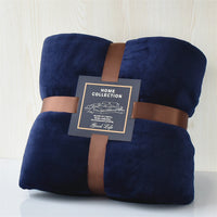 HKM-873491 Cozy Solid Color Flannel Blanket for Comfort and Warmth