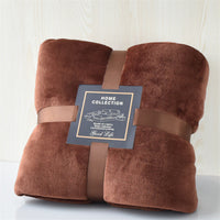 HKM-873491 Cozy Solid Color Flannel Blanket for Comfort and Warmth