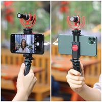 HKM-873555 Adjustable Camera Hot Shoe Phone Mount with 360 Degree Rotation for Tripod Use