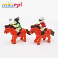 HKM-874131 Wind-Up Plastic Toy Horses with Warrior Figures for Kids, Ages 2-4, Set of 1200
