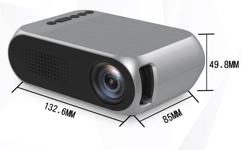 HKM-874195 HD 1080P Mini Pico Projector with HDMI and AV Connectivity, Supports U Disk and TF Card