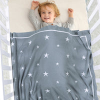 HKM-874323 Five-Pointed Star Cotton Baby Stroller Blanket in Various Colors