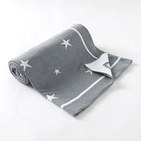 HKM-874323 Five-Pointed Star Cotton Baby Stroller Blanket in Various Colors