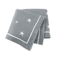 HKM-874323 Five-Pointed Star Cotton Baby Stroller Blanket in Various Colors