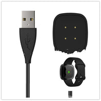 HKM-874387 Fitbit Versa 3/Sense Smartwatch Magnetic Charger USB Data Cable - 100cm, Black