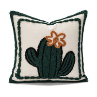 HKM-874451 Velvet Embroidered Sofa Cushion Cover - Floral and Plant Designs, 45x45cm & 30x50cm