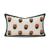 HKM-874451 Velvet Embroidered Sofa Cushion Cover - Floral and Plant Designs, 45x45cm & 30x50cm