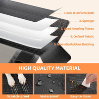 HKM-874515 Pet-Friendly Rear Seat Car Mat for Dogs - Black Cloth Design