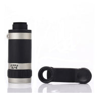 HKM-874707 8X Telescopic Phone Lens with Clip and Cleaning Cloth - 240 yd FOV, Minimum Focus Distance 2.2 yd