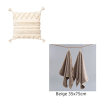 HKM-874771 Minimalist Tufted Cotton Pillowcase - Modern Style 45x45cm & 30x50cm Options