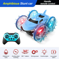 HKM-874899 Stunt Amphibious Remote Control Shark Car Toy with Gesture Sensing and Glow Wheels