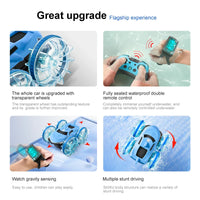 HKM-874899 Stunt Amphibious Remote Control Shark Car Toy with Gesture Sensing and Glow Wheels