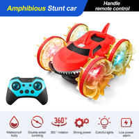 HKM-874899 Stunt Amphibious Remote Control Shark Car Toy with Gesture Sensing and Glow Wheels