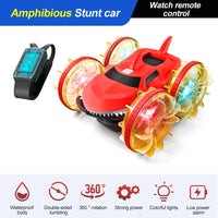 HKM-874899 Stunt Amphibious Remote Control Shark Car Toy with Gesture Sensing and Glow Wheels