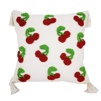 HKM-875155 Colorful Cartoon Style Tufted Small Flower Pillow Cover, 45x45cm Chenille Yarn