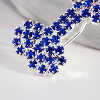 HKM-875155 Diamond Dog Bone Barrettes for Pets in White, Pink, Blue, and Red - Decorate Your Cat or Dog Stylishly