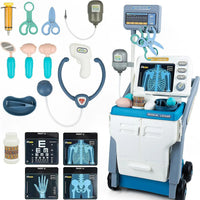 HKM-875155 Kids Doctor Pretend Play Set with Ultrasound Machine - Unisex Educational Toy for Ages 2-7