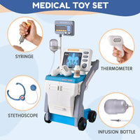 HKM-875155 Kids Doctor Pretend Play Set with Ultrasound Machine - Unisex Educational Toy for Ages 2-7