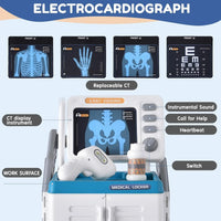 HKM-875155 Kids Doctor Pretend Play Set with Ultrasound Machine - Unisex Educational Toy for Ages 2-7