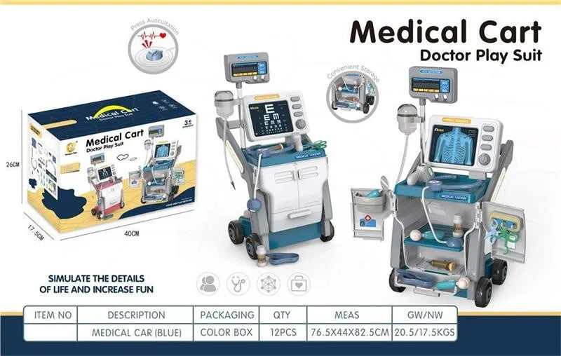 KTX-875155 Kids Doctor Pretend Play Set with Ultrasound Machine - Unisex Educational Toy for Ages 2-7