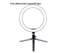 HKM-875219 Universal 26cm LED Ring Light with Bluetooth Remote Control for Desktop Live Streaming