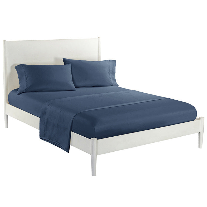 HKM-875283 Solid Color Four-Piece Bedding Set for Single Eyelid and Various Bed Sizes