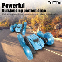 HKM-875475 2.4G Double-Sided Remote Control Stunt Car with LED Lights for Kids