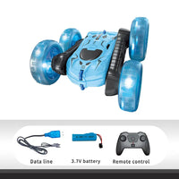 HKM-875475 2.4G Double-Sided Remote Control Stunt Car with LED Lights for Kids