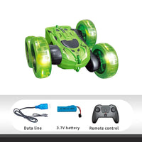 HKM-875475 2.4G Double-Sided Remote Control Stunt Car with LED Lights for Kids