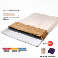 HKM-875475 Double Sleeping Bag for Adults | Thick, Warm, Cold-Proof Quilt | Dual-Use Design - Various Colors Available