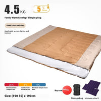 HKM-875475 Double Sleeping Bag for Adults | Thick, Warm, Cold-Proof Quilt | Dual-Use Design - Various Colors Available